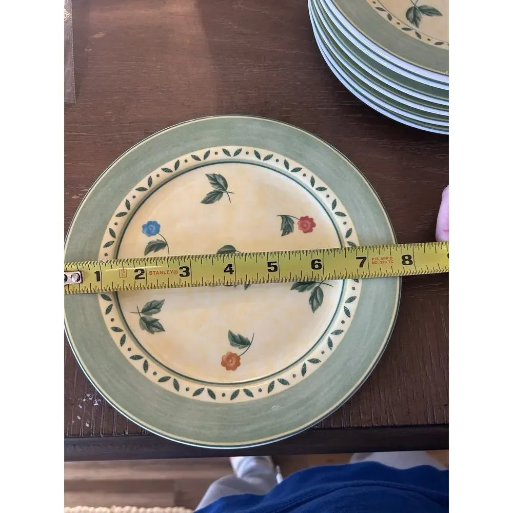 Victoria & Beale “SAVANNAH” 9060 Floral‎ Porcelain Salad Dessert Plates Set of 7